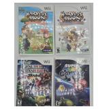 4 Nintendo Wii games, all with case and manual: