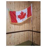Canada flag with metal stand. 95' high. Flag by