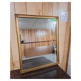 Vintage wall hanging mirror. 26 1/2' l x 32
