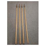 4 decorative spears. Longest is 69'