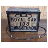 Royal Oak shadow box sign 15' l x 6 1/2' w x 12'