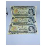 Uncirculated Three in a Row 1973 Canada One
