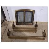 Vintage Brass Fireplace Screens