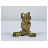 Vintage Solid Brass Owl Figurine