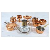 Copper lot! Chalice, Les Bonbons dish, raised