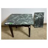 Side Table With Verde Alpi Marble Top and extra