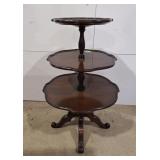 Lovely 3 tier pie crust dumbwaiter table