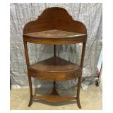 Vintage Wooden Corner Wash Stand