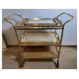 Vintage 3 Tier Top Tray Removable Gold Hostess