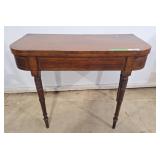 Rustic flip top side table. Great for hosting