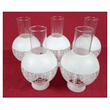 Set of Five Hurricane Globes