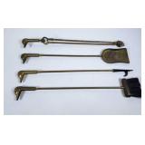 Brass Duck Theme Fireplace Tools