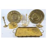 Brass decorator lot! Candle holders, elegant