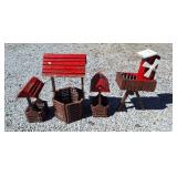 Rustic Wooden Garden decor! Largest measures 27"