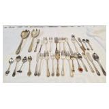 1 Sterling spoon and assorted flatware