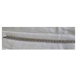 Greek Key Design Marcasite 7.5" Bracelet