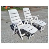 Pair of folding patio chairs