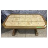 Stylish Retro Mid Century Tiled Teak Coffee Side