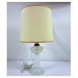 Opaline Glass Base Table Lamp - 23"H