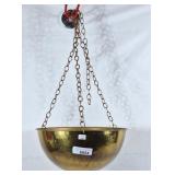 Brass hanging planter