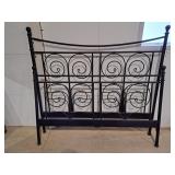 Queen Black Metal Headboard & Footboard- 60"wï¿½56"h