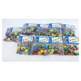 9 bags of wooden beads. Great for crafting