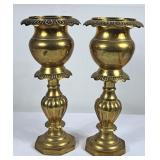 Vintage Brass Pedestal Planter/Candle Holders -