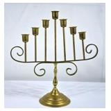 Vintage Brass Menorah - 13.5"H