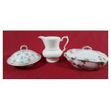 Vintage Porecelain Covered Serving Dishes & Lord