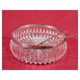 Lovely Vintage Glass Salad Bowl & Serving