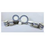 Antique Royal Worcester Blue Floral China