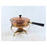 Vintage chafing dish. Copper and brass