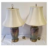 Chinoserie Style Table Lamps - 33"H