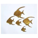 Vintage Brass Tropical Fish Wall Art