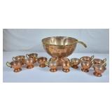 Copper & Brass Vintage Punch Bowl Set