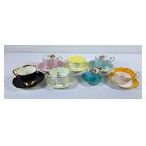 Assortment of Pretty Tea Cups & Saucers -