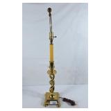 Brass twist table lamp