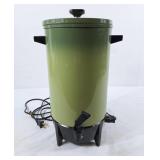 Vintage avocado green peculator. 36 cup