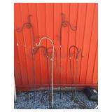 Assorted garden hooks! Tallest is 6ft x 12" w