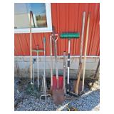 Garden tools! Shovels, rakes, pick axe, etc