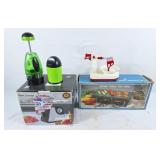 Meat grinder, stone table top grill, chopper, etc