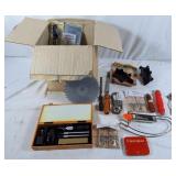 Tool lot! Files, knife set, mouse traps, clean