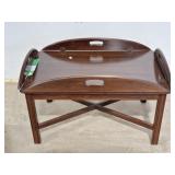 Elegant Ethan Allen butler tray coffee table