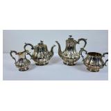 Beautiful Ornate Silverplated Tea & Coffee Pots,