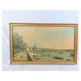 The city of London lithograph. 29" l x 18" h