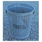 Galvanized bucket stepcoat. 15" w x 17" h