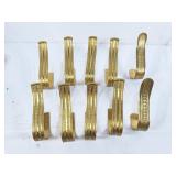 10 lovely Italy Brass Hooks