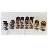 16 Plated Stemmed wine glasses