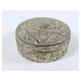 Metal Embossed Dragon Trinket Box