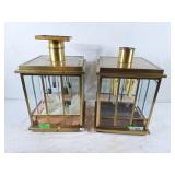 Pair of hanging light fixtures